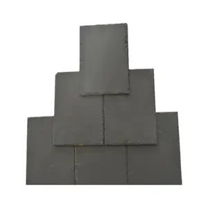 Factory Verkoop Top Grade Natural Black Rechthoekige Slate Dak Tegels