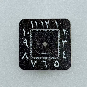 Quadrante orologio personalizzato in acciaio inossidabile 27mm quadrato NH35-Design notturno stellato con numeri arabi romani Non luminosi per il Modding dell'orologio - Product Image 2