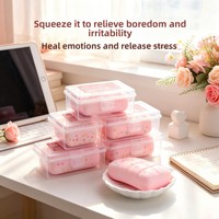 Bonbons Squishy en forme d'arc-en-ciel au chocolat croustillant, best-seller, en forme de donut, macaron en caoutchouc fait main, jouet Squishy croquant et satisfaisant