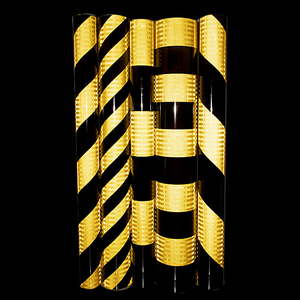 Lianxing vật liệu phản chiếu rào cản nguy hiểm cảnh báo tấm trong màu đen vàng đỏ trắng cho băng thận trọng - Product Image 4