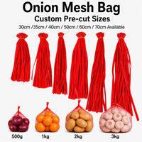 PP Mesh Zakjes 30cm-70cm voor Gember Knoflook Ui Aardappel Producten Fruit Groente Landbouw Net Verpakking