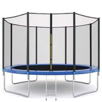 Trampoline d'extérieur pour enfants de 5 à 16 pieds avec filet de sécurité en PE, fabriqué sur mesure pour un usage domestique
