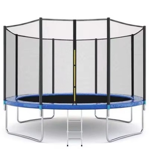 <span class=keywords><strong>Trampoline</strong></span> d'extérieur pour enfants de 5 à 16 pieds <span class=keywords><strong>avec</strong></span> <span class=keywords><strong>filet</strong></span> de sécurité en PE, fabriqué sur mesure pour un usage domestique - Product Image 2