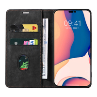 Étui portefeuille à rabat en cuir PU pour iPhone 17/17 Pro/17 Air/17E/17 Pro Max/16/15/14/13/12/11 avec porte-cartes et support