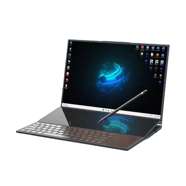 16 Inch +14 Inch Dual Screen IPS Double Screen I7 Gaming Notebook Computer Core 32GB Touch Dual Screen Convertible Laptop