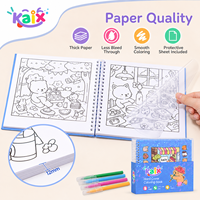 Livre de coloriage pour enfants KAIX pour fête d'anniversaire, couverture durable, pages créatives, livre de dessin pour boutique de cadeaux, pack de vente en gros