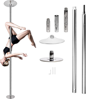 Spinning & Static Amovible Hauteur Réglable Pôle De Danse Fitness Studio 45mm Pôle De Danse Ensemble Portable Pole Dance