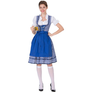 <span class=keywords><strong>Costume</strong></span> traditionnel bavarois d'Oktoberfest, robe Dirndl <span class=keywords><strong>sexy</strong></span> pour femme en taille plus, avec tablier, cosplay - Product Image 6