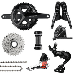 SHIMANO 105 <span class=keywords><strong>R7000</strong></span> <span class=keywords><strong>ST</strong></span>-R7020+BR-7070 R7025 Kit de groupe 2x11 vitesses 170mm 50-34T pour vélo de route, pièces de vélo d'origine - Product Image 1