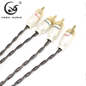 Cordons de signal Fil YIVO XSSH <span class=keywords><strong>HIFI</strong></span> OFC Cuivre pur Argent Cordon de rallonge 2RCA à 2RCA <span class=keywords><strong>Audio</strong></span> & amp <span class=keywords><strong>Video</strong></span> Aux Câbles <span class=keywords><strong>Audio</strong></span> RCA - Product Image 4