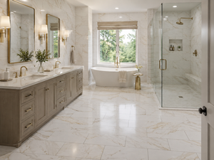 UnionStone Hot <b>Sale</b> Luxury Carrara Gold Marble Polished Paving Tile <b>for</b> Bathroom flooring Tiles Wall Tiles - Product Image 2