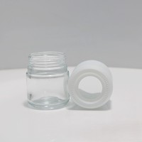 Bocaux en verre mat résistant aux enfants de 3.5 grammes 3oz imprimés sur mesure avec fenêtre Bocal en verre étanche aux enfants anti-odeur