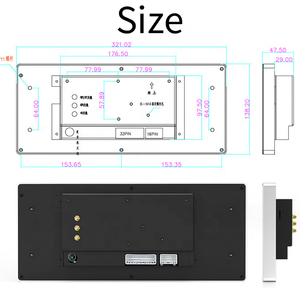 Sistema di Controllo Centrale <span class=keywords><strong>Android</strong></span> per Autobus e Furgoni da 12,3 Pollici con Schermo Smart, 2 Porte USB, 4 Porte Video AHD, GPS e FM - Product Image 2