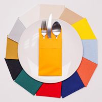 Serviettes de table jetables personnalisées avec logo, aspect lin, pour couverts de dîner