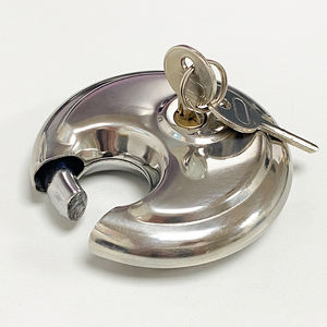 <span class=keywords><strong>Cadenas</strong></span> <span class=keywords><strong>rond</strong></span> en acier inoxydable massif de qualité industrielle OEM, haute sécurité antivol, avec 2 clés en fer - Product Image 3