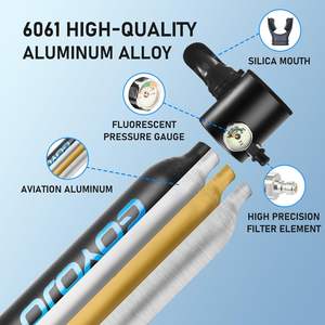 GOYOJO Réservoir de plongée 0.5L 5-10 Minutes Équipement de plongée Systèmes de plongée Dispositif de respiration sous-marine Bouteille d'oxygène avec pompe - Product Image 4