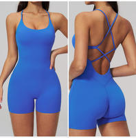 Combinaison gainante sans manches nude pour femme avec logo personnalisé, idéale pour la gym, le bodybuilding et le yoga, une pièce dos nu