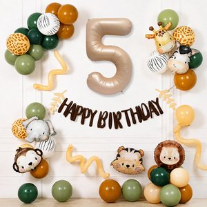 Kit de guirlande de ballons numérotés en gros, ensemble de ballons en aluminium pour enfants, <span class=keywords><strong>décoration</strong></span> de fond pour <span class=keywords><strong>anniversaire</strong></span> de <span class=keywords><strong>1</strong></span> à 9 ans et fête prénatale - Product Image 5