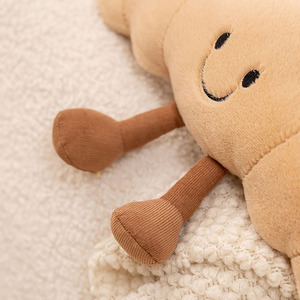 Peluche Croissant Personnalisée 8727 avec Jambes, Jouet en Peluche Drôle en Forme de Pain, Poupée à Câliner, Cadeaux de Noël et d'Anniversaire pour Enfants - Product Image 3