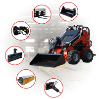 Mini chargeuse sur pneus multifonctionnelle diesel Sl380 Mini chargeuse sur pneus avec prix