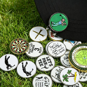 Marqueurs de balle de golf magnétiques personnalisés, marqueurs de balle magnétiques en émail souple, marqueurs de balle de golf en forme de pièce de monnaie - Product Image 1