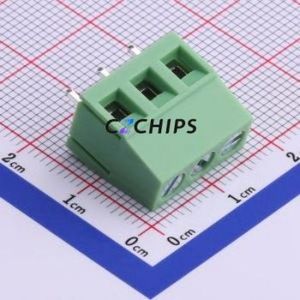 XY128V-A-5.08-3P Screw Terminal Block Through hole Component (THT),P=5.08mm Connector 1x3P 5.08mm Green Through Hole - Product Image 1