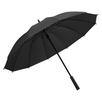 Parapluie de golf droit extra large 110 cm, coupe-vent, en fibre de verre, avec poignée en polyester et logo personnalisé 2026