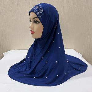 Vente en gros de foulard unique en lin cristal à la mode Hijab en jersey instantané pailleté multicolore - Product Image 2