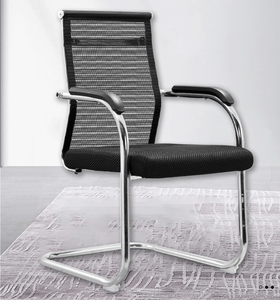 Chaise de salle de conférence ergonomique moderne, hauteur réglable, revêtement en <span class=keywords><strong>cuir</strong></span> synthétique <span class=keywords><strong>noir</strong></span> de haute qualité, pivotante, en acier - Product Image 1