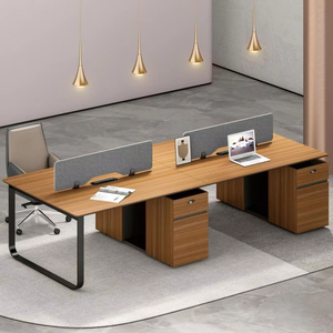 Scrivania Modulare in Legno di Lusso per Ufficio Moderno, Postazione di Lavoro Condivisa a Due Posti per Insegnanti e Operatori - Product Image 1
