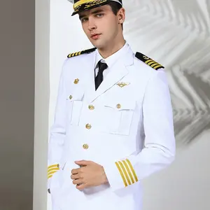 Capitaine marin professionnel uniforme veste garde de sécurité affaires vêtements Costume Costume pour pilote marin Oktoberfest - Product Image 3