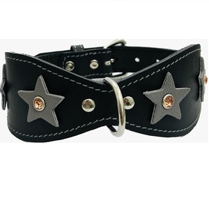 Collar de Perro de Cuero Negro HAUSTIER PRODUCTS, Diseño Táctico, Acolchado, Resistente, para Entrenamiento, Sostenible, Hecho en India, al Mejor Precio - Product Image 2