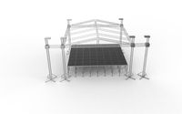 Audio line array actuación al aire libre evento concierto escenario truss
