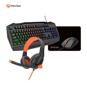 MEETION MT-C490 kit tastiera all'ingrosso rgb usb tastiera e mouse gaming mouse pad tastiera mouse combo set