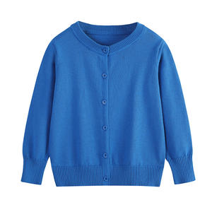 2025, cárdigan de algodón puro para mujer, suéter de cuello redondo, prendas de vestir exteriores de punto informales con decoración de botones para primavera y otoño - Product Image 6