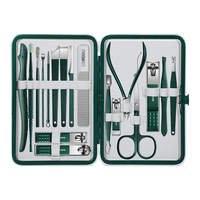 Ensemble coupe-ongles en acier inoxydable avec sac pliant, kit de manucure, ciseaux, outil de beauté, 8 à 18 pièces