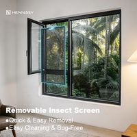 Ventana Abatible de Aluminio con Rotura de Puente Térmico HENNISSY Angelus III 2026, Marco Empotrado, Apertura Interior, Insonorizada, Vidrio Moderno Low-E para Villa