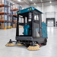 Balayeuse autoportée robuste GIYO S2000 avec excellente capacité de freinage, châssis en acier fiable, idéale pour le balayage des parkings