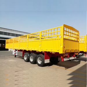 OYJD Remorque semi-remorque à plateau latéral pour bétail, 40 tonnes, 50 tonnes, 3 essieux, 40 pieds, 13 m, 12,5 m, remorque semi-remorque à plateau latéral pour bétail - Product Image 2