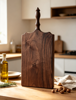 Ensemble de planches à découper en bois de noyer artisanal, 3 pièces, plateau de service décoratif avec poignées rondes et rétro pour la présentation des aliments