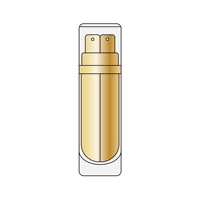 Flacon cosmétique double tube bicolore 15g+15g, distributeur deux-en-un, contenant vide pour sérum facial, lotion, emballage de soins de la peau