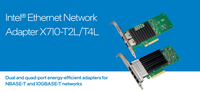 Adaptateurs à double et quadruple ports X710T2L/X710T4L à faible consommation d'énergie pour réseau 10GBASE-T