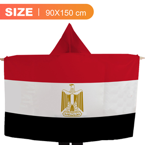 Cape de drapeau égyptien à capuche 3x5 pieds en polyester 100D, avec l'Aigle de <span class=keywords><strong>Saladin</strong></span>, souvenir des Pharaons - Product Image 3