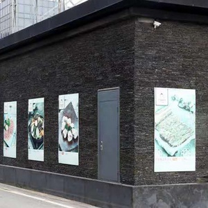 Vente directe d'usine cour rideau d'eau coulant décoration murale dalles de pierre bleue avec rainure ornements de <span class=keywords><strong>jardin</strong></span> ardoise - Product Image 3