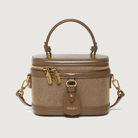2025 nouveau haut de gamme femmes toile boîte sac rétro seau Style fermeture éclair à main épaule bandoulière double National