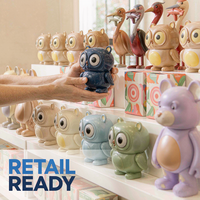 Figurines personnalisées en vinyle souple Hibou à grands yeux, personnage oiseau, boîte mystère, jouets de créateur, fabricant OEM