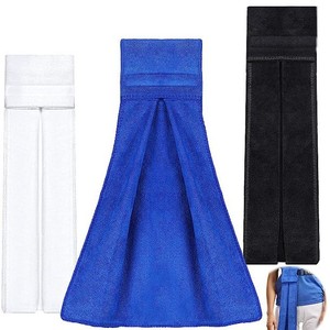 Serviette de sport portable en coton et microfibre, couleur unie personnalisée, pour rugby, football, golf, etc. - Product Image 1