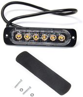 OPPLIGHT-Lámpara de carretera ajustable para coche, barra de luz de trabajo de 6W, bombilla de luz estroboscópica LED ámbar, bombilla de luz de trabajo
