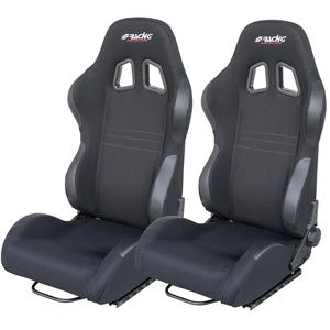 Coppia di Sedili da Corsa Simoni Neri Modello SRS/1N-2 - Product Image 1