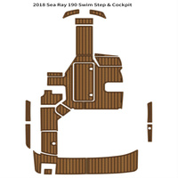 Plateforme de bain Sea Ray 190 2018, tapis de cockpit en mousse EVA imitation teck, tapis de sol pour bateau SeaDek MarineMat Gatorstep, auto-adhésif